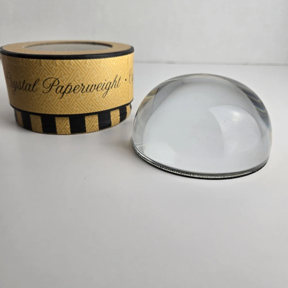 Punch Studio Made in France Crystal Dome Paperweight Monogram Initial "W" - Picture 7 of 14